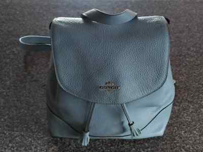 $378 Coach Elle F72645 Cornflower Blue Leather Backpack 