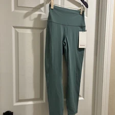 NWT Lululemon Align HR Pants 25" Pockets Tidewater Teal Size : 6
