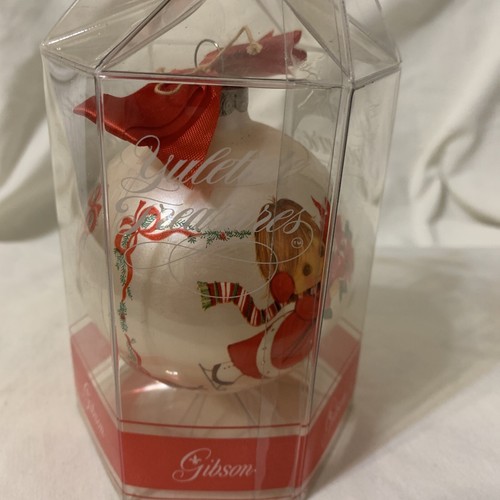 Gibson Yuletide Treasures Glass Ball Ornament May Your Christmas Be Bright - Picture 7 of 12