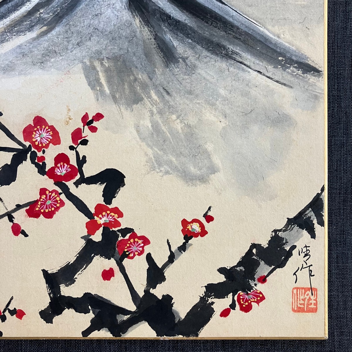 JAPANESE VINTAGE WATERCOLOR PAINTINGS SHIKISHI NIHONGA JAPANESE VINTAGE WATERCOLOR PAINTINGS SHIKISHI NIHONGA