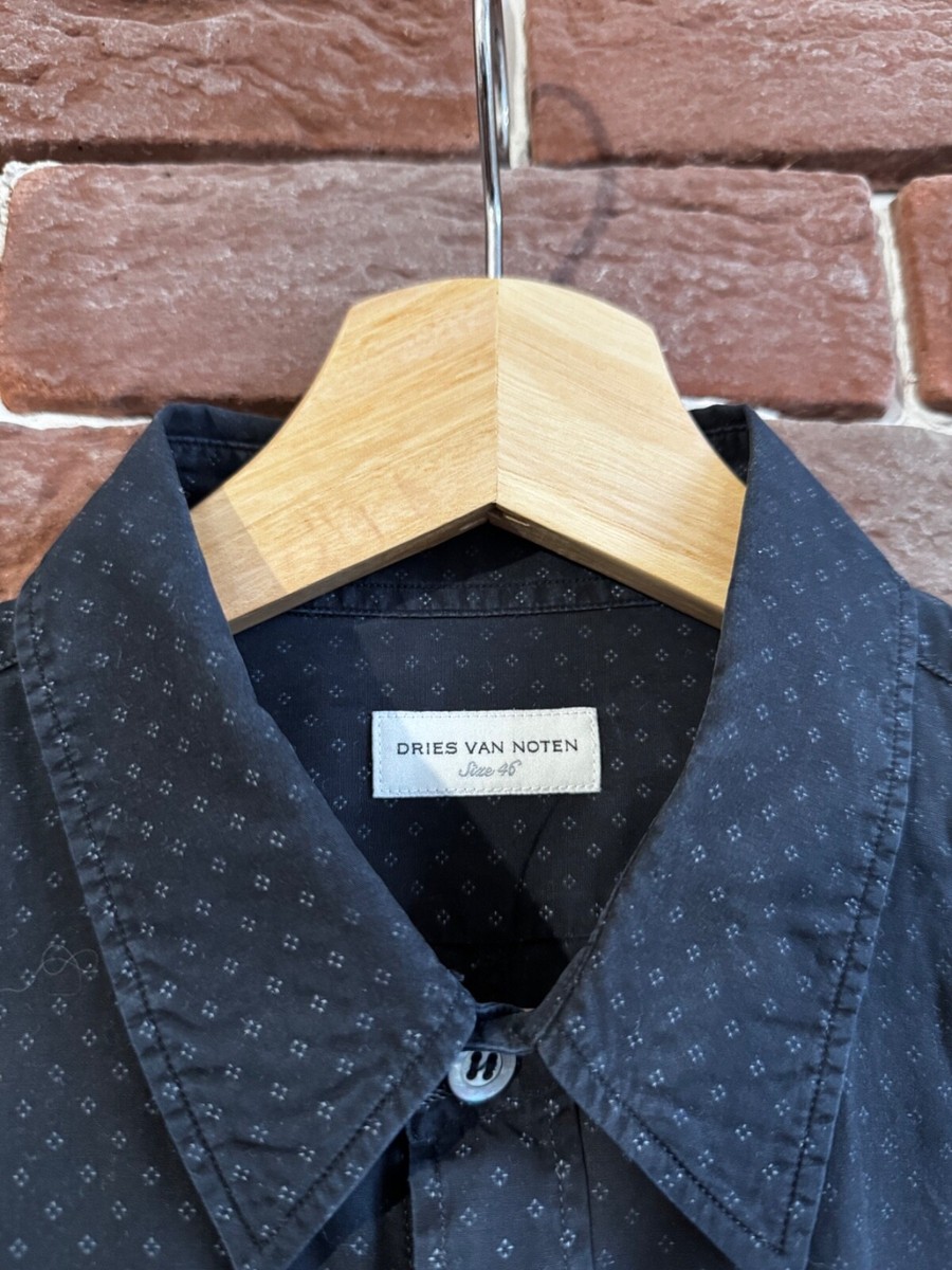 Vintage Dries Van Noten Designer Shirt Archive 46 navy | eBay