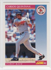 Carlos Quintana 1992 Score Baseball Base Common #189 Boston Red Sox