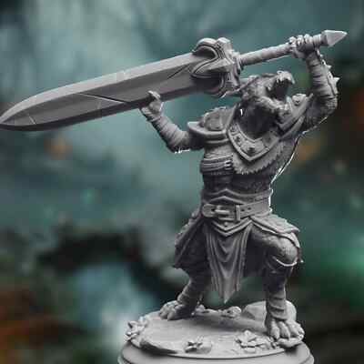 Kobold Barbarian Dnd Mini | Kobold Berserker Dungeons and Dragons | By DM Stash