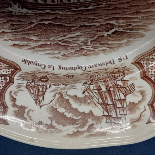 Alfred Meakin Staffordshire England FAIR WINDS Friendship of Salem Dinner Plate - Picture 6 of 8
