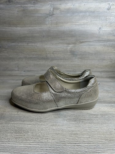 Cosyfeet Harriet Damen-Bequemschuh silber Größe 10
