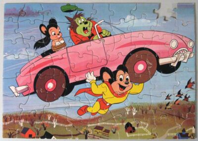 Rare 1950s JAYMAR Terrytoons MIGHTY MOUSE ''Airlift'' Jigsaw Puzzle! Bondage!