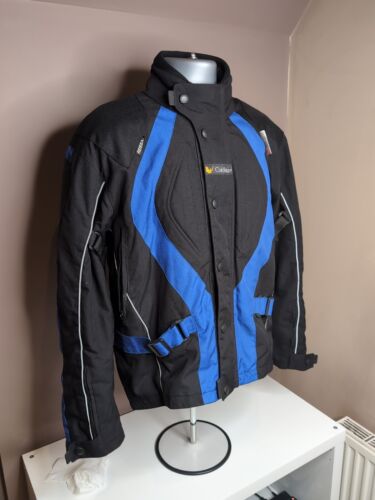 J&S Mens Textile Motorbike Motorcycle Jacket medium black and blue - Picture 2 of 18