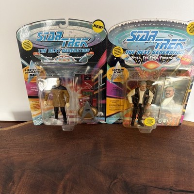 Playmates Star Trek TNG Lt Commander Data Dress Uniform & Captain Scott '93-'94
