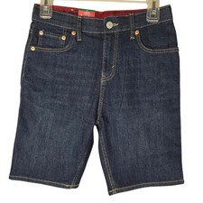 NWT Levi's 511 Boys Denim Shorts Size 14 Reg 27 Comfort Stretch Dark Wash