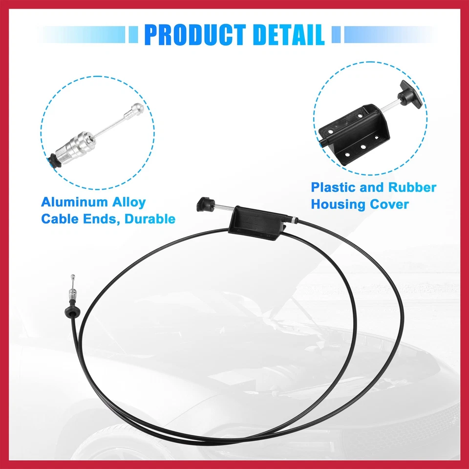 Hood Latch Lock Control Cable 55024942 for Dodge D150 D250 W150 W250 Ramcharger - Image 4 of 4