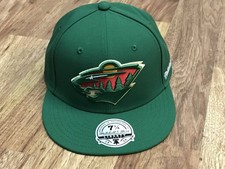 MENS 7 1/4 - NEW Mitchell & Ness NHL Minnesota Wild Hockey Cap Hat Green