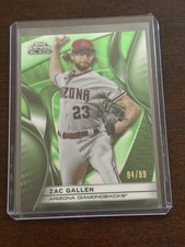 2024-25 Topps Chrome Black Baseball Hyper Green Zac Gallen #'d 94/99