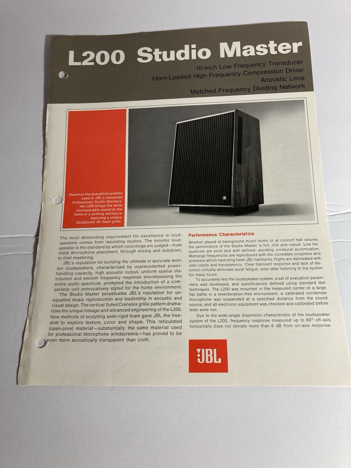 JBL L200 Studio Master vintage audio equipment - eBay listing photo 3