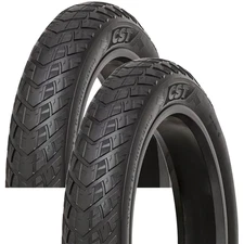 Pack of 2 CST Big Boat Tire - 20 x 3, Clincher, Wire, Black, Aramid, Ebike