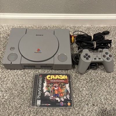 Sony PlayStation 1 PS1 Console Bundle - SCPH-9001 - Tested -With Crash Bandicoot