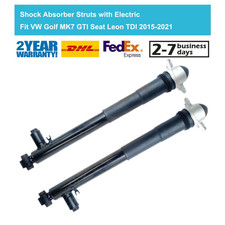 2Pcs Rear Shock Absorber Struts w/Electric For VW Golf R MK7 GTI Seat Leon 2015-