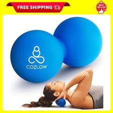Double Lacrosse Massage Ball - Cobalt Blue - Peanut Trigger Point Roller for ...