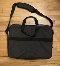 Laptop Executive Messenger Black Bag With Shoulder Strap Many Pockets 15  x20  