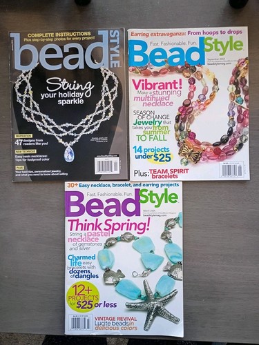 3 BEAD STYLE Beading Magazines Vintage Dates