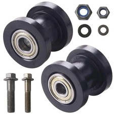 JINGKE 8mm and 10mm Chain Roller Pulley Tensioner Wheel Guide Per for Motorcycle