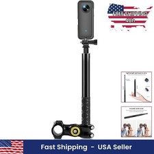 Motorcycle Bicycle Handlebar Mount Selfie Stick for GoPro Insta360 Action Camera