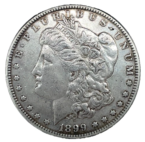 1899 P Morgan Dollar  VF- Very Fine  90% Silver $1 US Coin # 2673