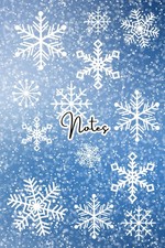 Blue Glitter Snowflake Notebook: Winter Wonderland Journal, Simple Blue Sparkle