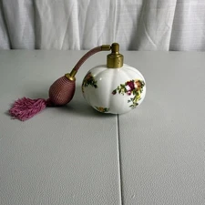 Vtg Royal Albert Old Country Roses Perfume Atomizer England Bone China 1962