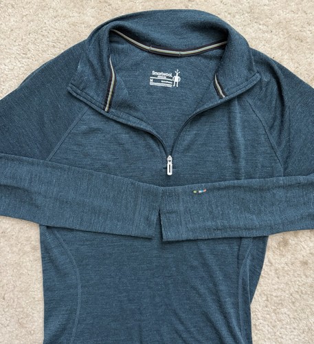 Smartwool Womens M Lightweight Merino 250 1/4 Zip Performance Sweater Shirt - Picture 11 of 11