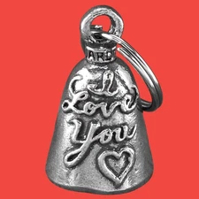 Guardian Bell I LOVE YOU Motorcycle Ride Harley Gremlin Hanger Biker Good Luck