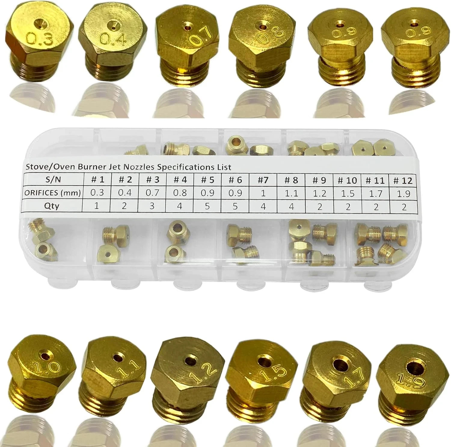 36 PCS LP Gas Conversion Kit for Range/Cooktop/Stove | Propane & Natural Gas Bra