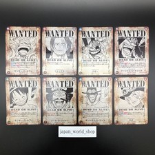 One Piece Card Wanted Card set completo di 8 giapponesi