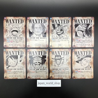 ONE PIECE WANTED CARD 8枚　まとめ売り One Piece Card Wanted Card Complete set of 8 Japanese | eBay