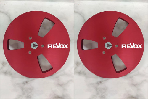 One Pair 7'' red Revox Tape Reel For PR-99 A77 B77 G36 Etc Tape Recorder