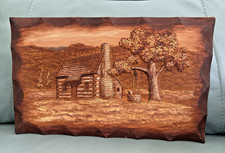 Original Signed Robert Daugherty Ozark Antique Store Wood Carving Rare 18x11