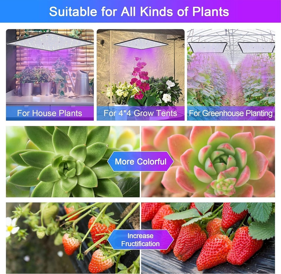 8500W LED Grow Light Panel Full Spectrum Lamp for Indoor Plant Veg ...