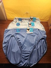 3 Pairs Vanity Fair Illumination Hi Cut Panties 13108, Size 10