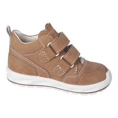 RICOSTA Schlupf- Klett- Reißverschlussstiefel für Jungen Caramel JANO