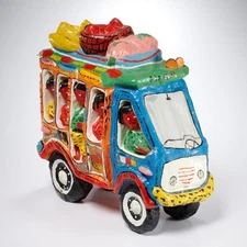 Haiti Folk Art Outsider Art Paper Mache Tap Tap Bus Sculpture Serge Vassort Vtg