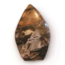 Natural Yellow Fluorite With Agate Teardrop Freeform Flame - USA