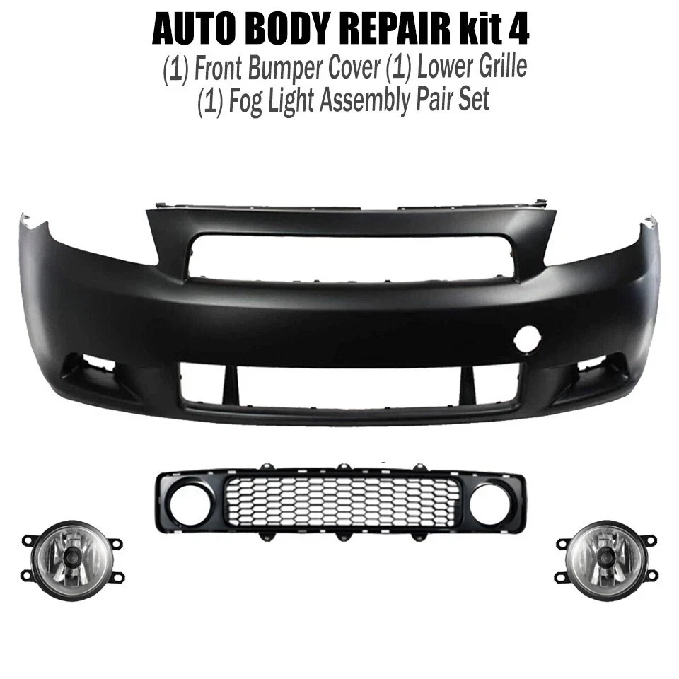 Front Bumper Cover Fascia & Fog Light Assembly For 2005-2010 Scion tC Foto 2 de 4