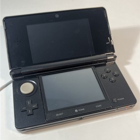 Nintendo 3DS Cosmo Black Handheld System w Charger & Stylus - Tested & Working