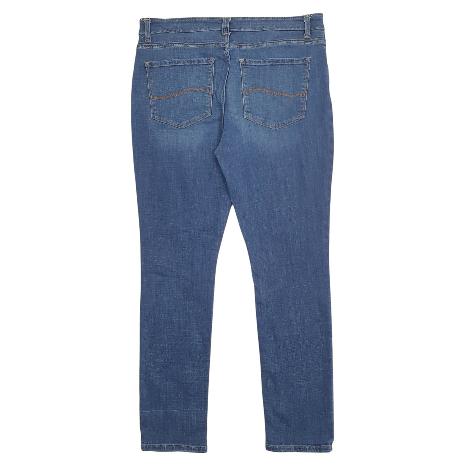 LEE Casual Jeans Skinny Fit Blue Denim Trousers Womens Midrise Stretch Fit UK16 image 3