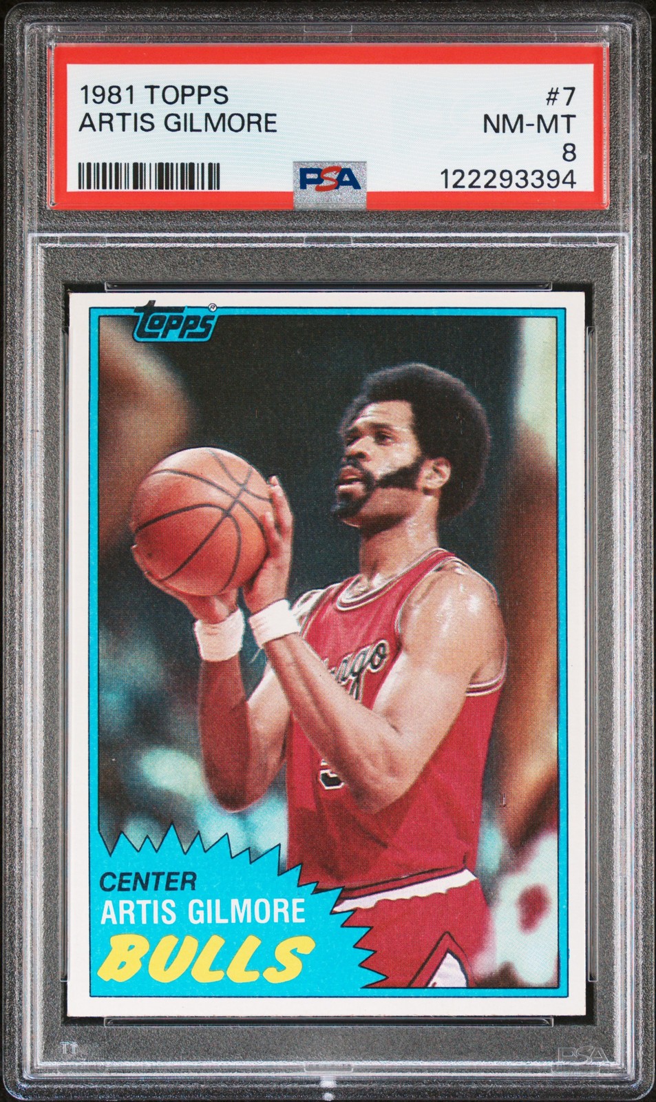 1981 TOPPS #7 ARTIS GILMORE PSA 8