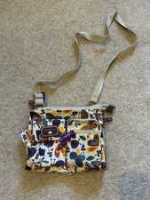 Lily Bloom Floral Long Strap Crossbody Handbag shoulder bag Pink/Cream