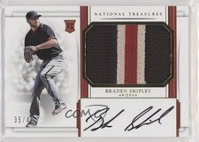 2017 Panini National Treasures Gold 35/49 Braden Shipley #166 Auto 3b3