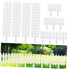 Pack White Classic Garden Fence Panels with Fence Inserts, 6.69'' L x 7.87'' 48
