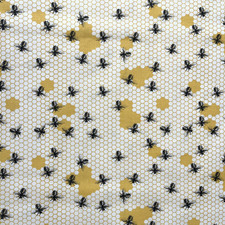 Keepsake Calico Bees in the Honeycomb Cotton Fabric - 26" x 44"