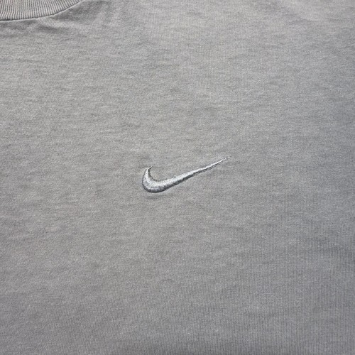 Vintage 90s Nike Sportswear Gray Tonal Mini Swoosh Embroidered T-Shirt Men's XL by Nike, $26.23 - Photo 2