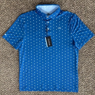 Good Good Golf Performance Polo Shirt Men's Medium Blue Be The Ball Athletic NWT
